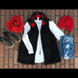 Faux fur vest